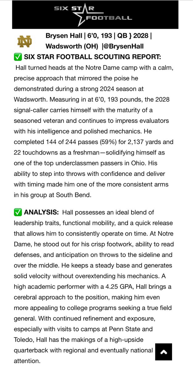 Thank you for the write up 🙏🏼 <a href="/sixstarfootball/">Six Star Football | PLUS+</a>