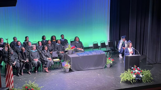 OaksidePrep's tweet photo. We proudly celebrated our first-ever high school graduation! 68 students were honored at The Strand Theatre, cheered on by families, staff, and community leaders. 

Read more: https://t.co/XGlAavgNMS
#OaksidePrep #OaksideEagles #OaksideScholars #MichiganCharter https://t.co/JdjaSSKnMP