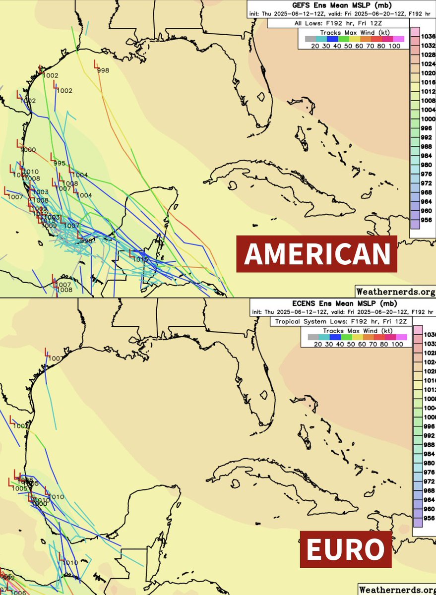 The SW Gulf &amp; Bay of Campeche is a spot to watch for sneaky tropical mischief next week.

Early indications are if anything comes from this it will get buried into Mexico. First name on the list is #Andrea.

#TropicalUpdate 🌀🌀🌀