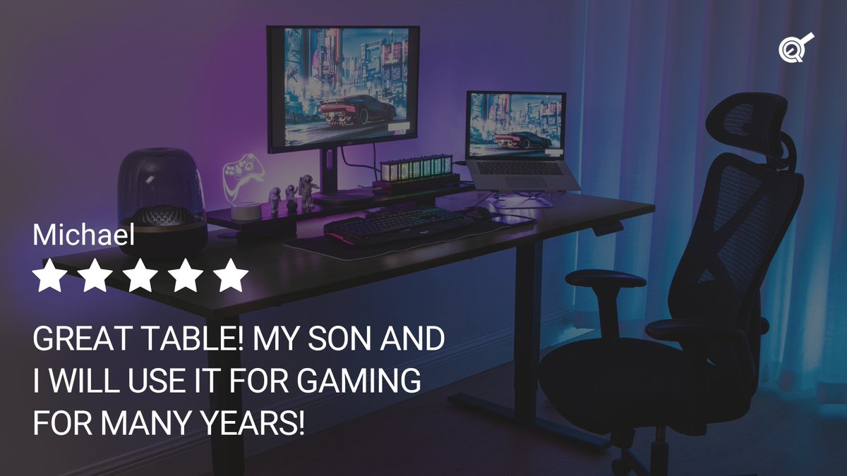 ProgressiveDesk's tweet image. 🎮 “Great table! My son and I will use it for gaming for many years!” – Michael G.

From spreadsheets to side quests, the Solo Ryzer is built for it all.

Got a setup you're proud of? Tag us to be featured!
#ProgressiveDesk #GamingDesk #StandingDesk