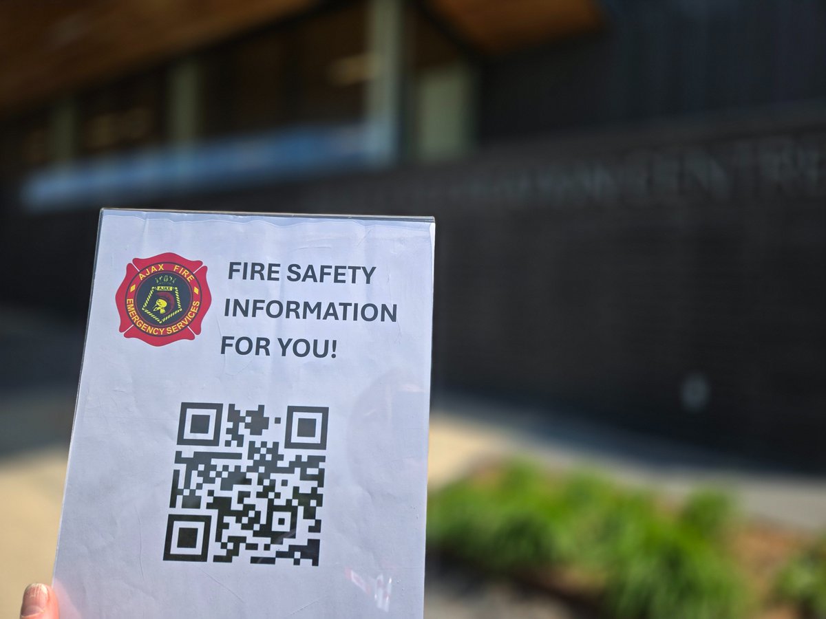 Ajax Fire and Emergency Services (@ajax_fire) on Twitter photo <a href="/TownOfAjax/">Town of Ajax</a> 👏@Ajax_Fire thanks @TownofAjax Recreation & Culture Dept. for inviting us to to attend this very busy event.
👩🚒It was great to meet everyone who stopped by our display table to chat about fire safety & grab a free gift.
💙For more fire safety info please use the QR code below. <a href="/TownOfAjax/">Town of Ajax</a> 👏@Ajax_Fire thanks @TownofAjax Recreation & Culture Dept. for inviting us to to attend this very busy event.
👩🚒It was great to meet everyone who stopped by our display table to chat about fire safety & grab a free gift.
💙For more fire safety info please use the QR code below.