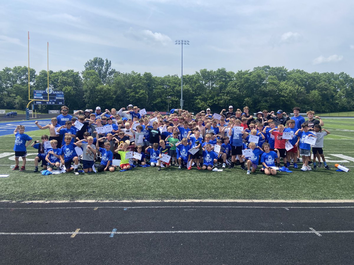 Chris Norwell (@coachnorwell) on Twitter photo Our 2025 <a href="/TMU_Football/">Thomas More Football</a> youth camp was a giant success. Thank you to all the campers, coaches, and players that made it a great week! #AirBall #EarnIt 🟦⬜️⬛️ Our 2025 <a href="/TMU_Football/">Thomas More Football</a> youth camp was a giant success. Thank you to all the campers, coaches, and players that made it a great week! #AirBall #EarnIt 🟦⬜️⬛️