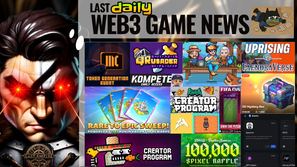 LAST WEB3 GAME NEWS  🎮 TR/EN 

(Click here if you want to read the English version) 

Web3 oyun sektörü öldü mü? Güncel gelişmeleri, etkinlikleri ve haberleri merak ediyorsan...  

Web3 oyun dünyasındaki önemli haberleri ve gelişmeleri bülten formatında paylaşmaya devam