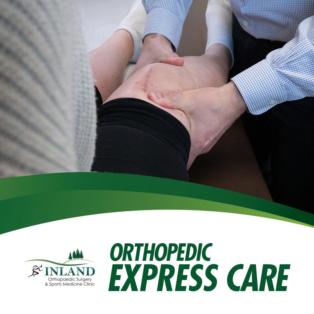 Inland Orthopaedic Surgery &amp; Sports Medicine Clinic offers walk-in Orthopedic Express Care to patients 13+ suffering from acute orthopedic injuries/conditions including new bone, joint, or muscle injuries, strains or sprains, and dislocations. More info: hubs.li/Q03pn8-v0