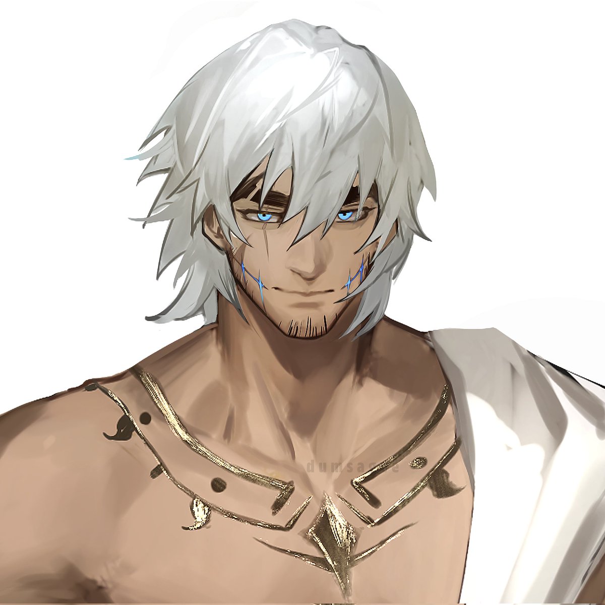 dumsagee's tweet photo. Made a white hair version of this Xyden, i really prefer the 2nd one for this hairstyle xD https://t.co/dy8pS6dLul