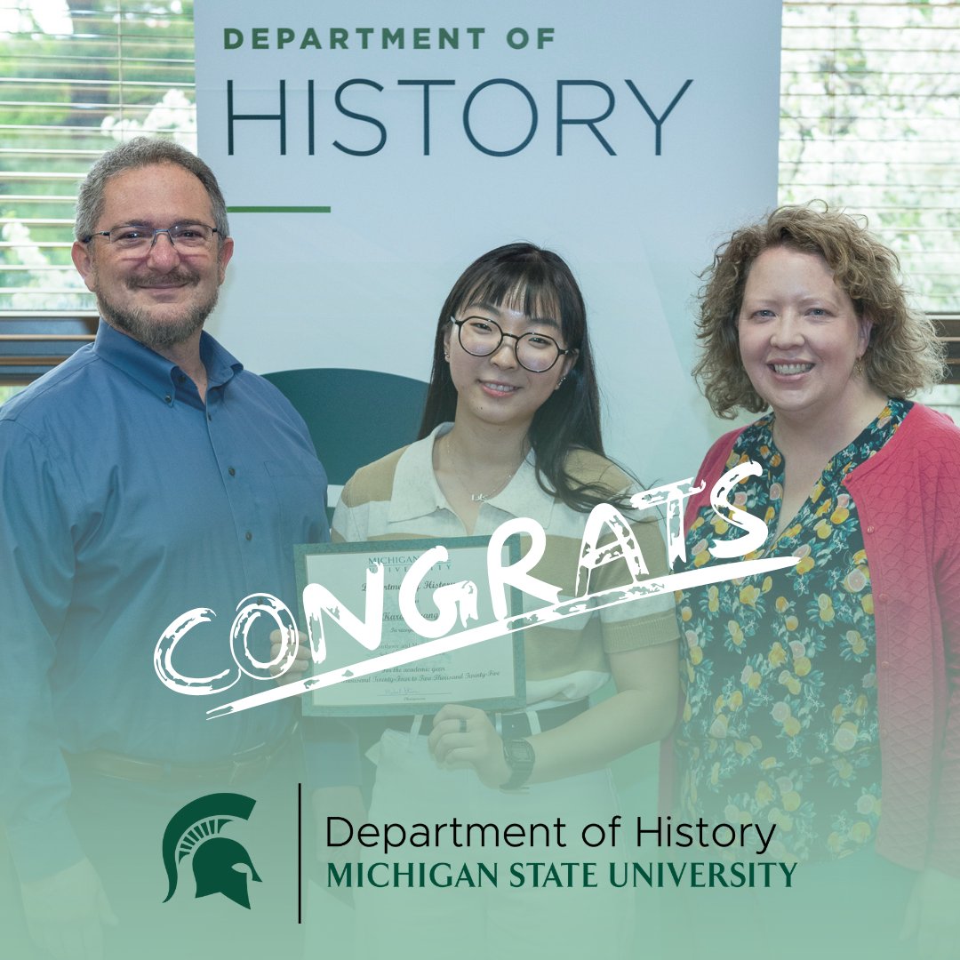 MSU_HistoryDept's tweet image. Congratulations to the students and faculty honored during the Department of History&apos;s annual awards ceremony. It was a year of incredible achievements! 👏
Full story: bit.ly/3HSJO21
#MSUSocialScience #MSUHistory