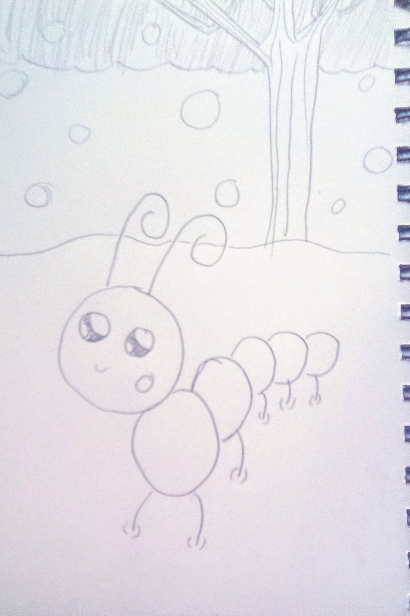 Tiny snow prints ❄️🐛

#art #artist #artsy #ArtistOnTwitter #ArtistsOnX #artlover #winter #illustration #sketchbook #sketch #cute #kawaii #caterpillar