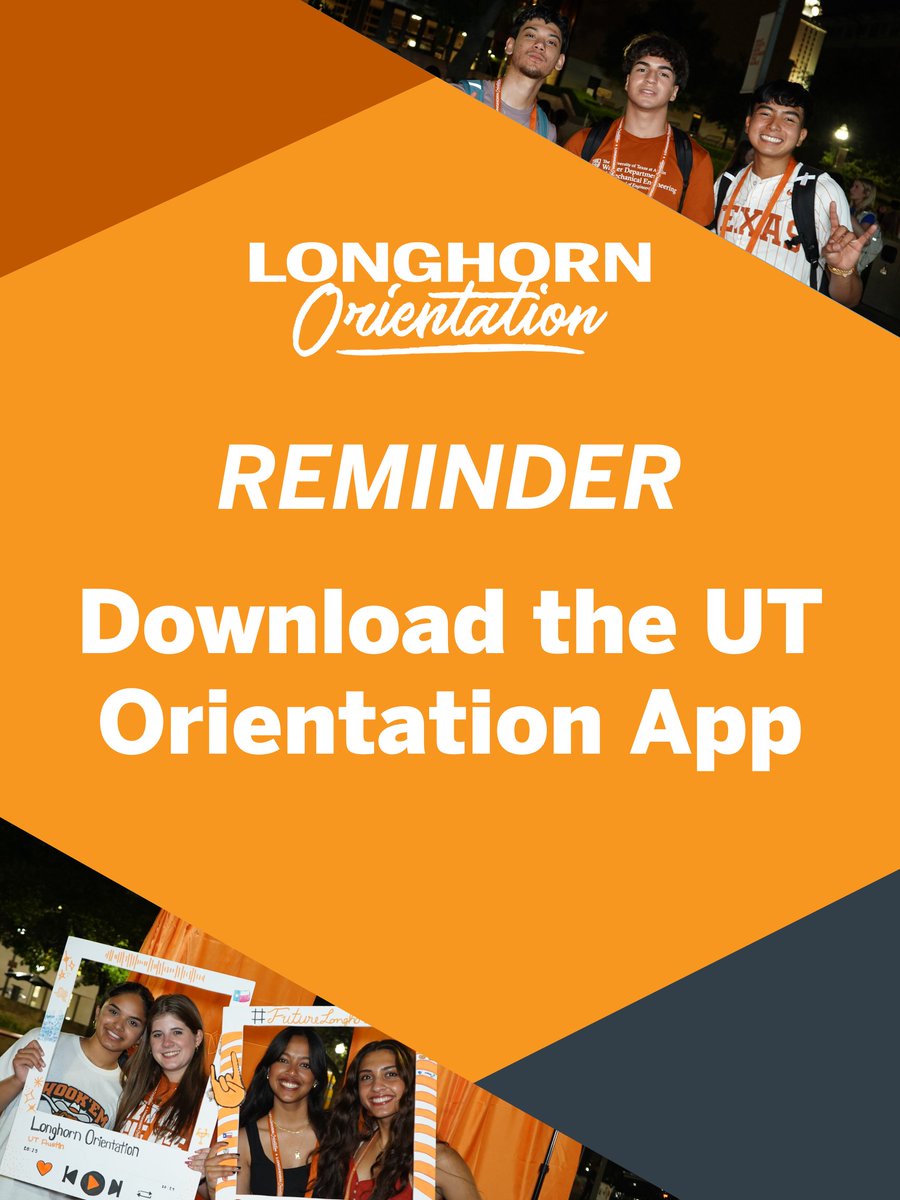 UTorientation's tweet image. 1️⃣Check your inbox for an email from invitiations@guidebook.com (If you do not see an email, make sure to check your @ my.utexas.edu email address. Info on how to access yours: ut.service-now.com/sp?id=kb_artic… )
2️⃣ Click the link in the email to download your guide. 🤘