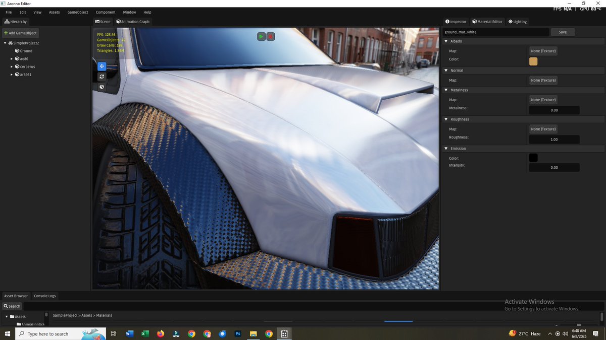 stringvariable's tweet image. Some of the latest screenshots of Aronno Engine Editor #AronnoEngine