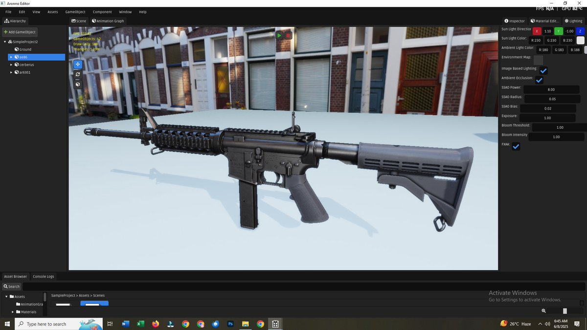 stringvariable's tweet image. Some of the latest screenshots of Aronno Engine Editor #AronnoEngine