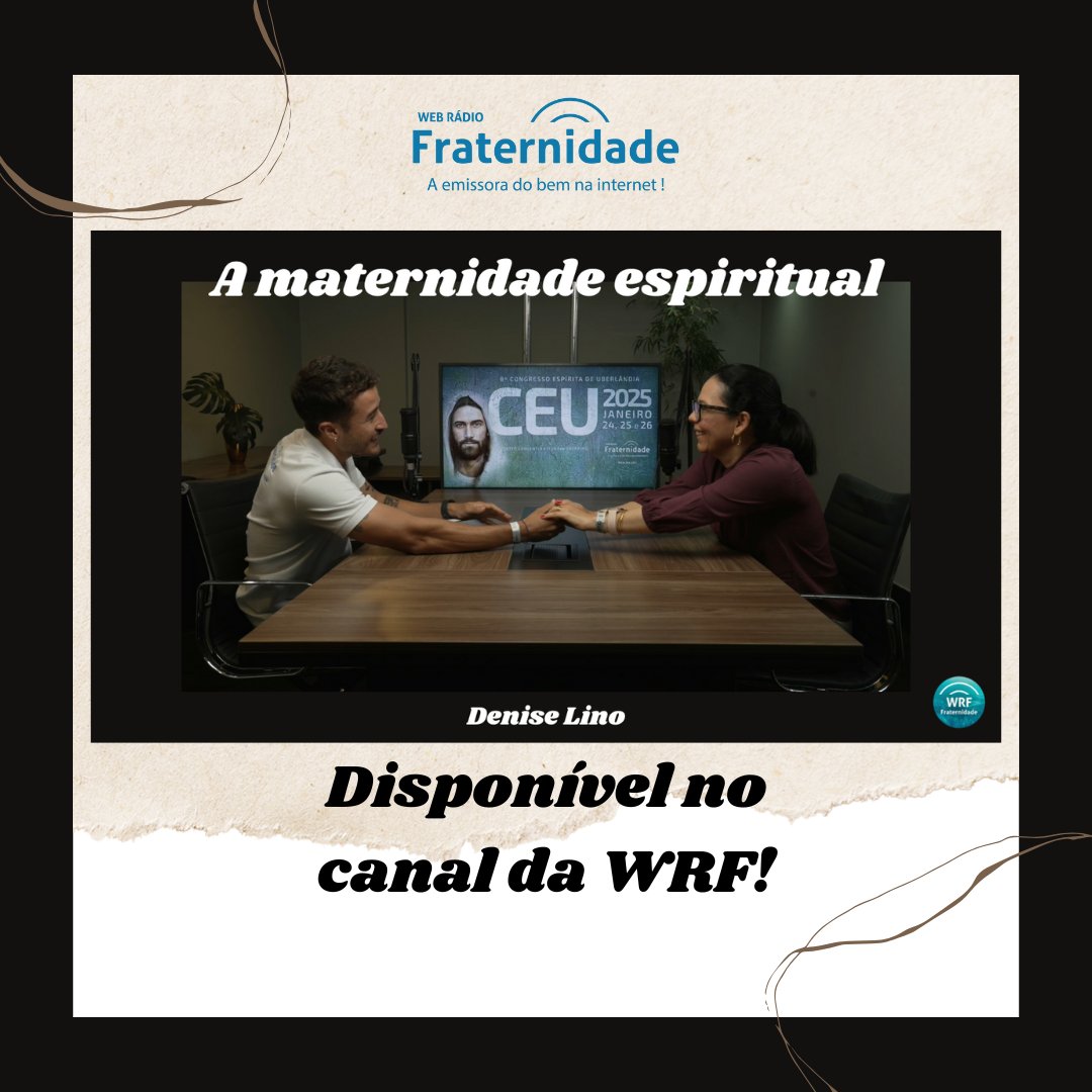 wrfraternidade's tweet photo. 😍A entrevista com a Denise Lino já está disponível no canal da WRF por meio do link: https://t.co/DpCb4rxNZ0 ou acessando o link da bio

#webradiofraternidade #doutrinaespirita #jesus #espiritismo #mariadenazare #mae #maternidade #ceu #deniselino #literaturaespirita https://t.co/huNBuxDDjm