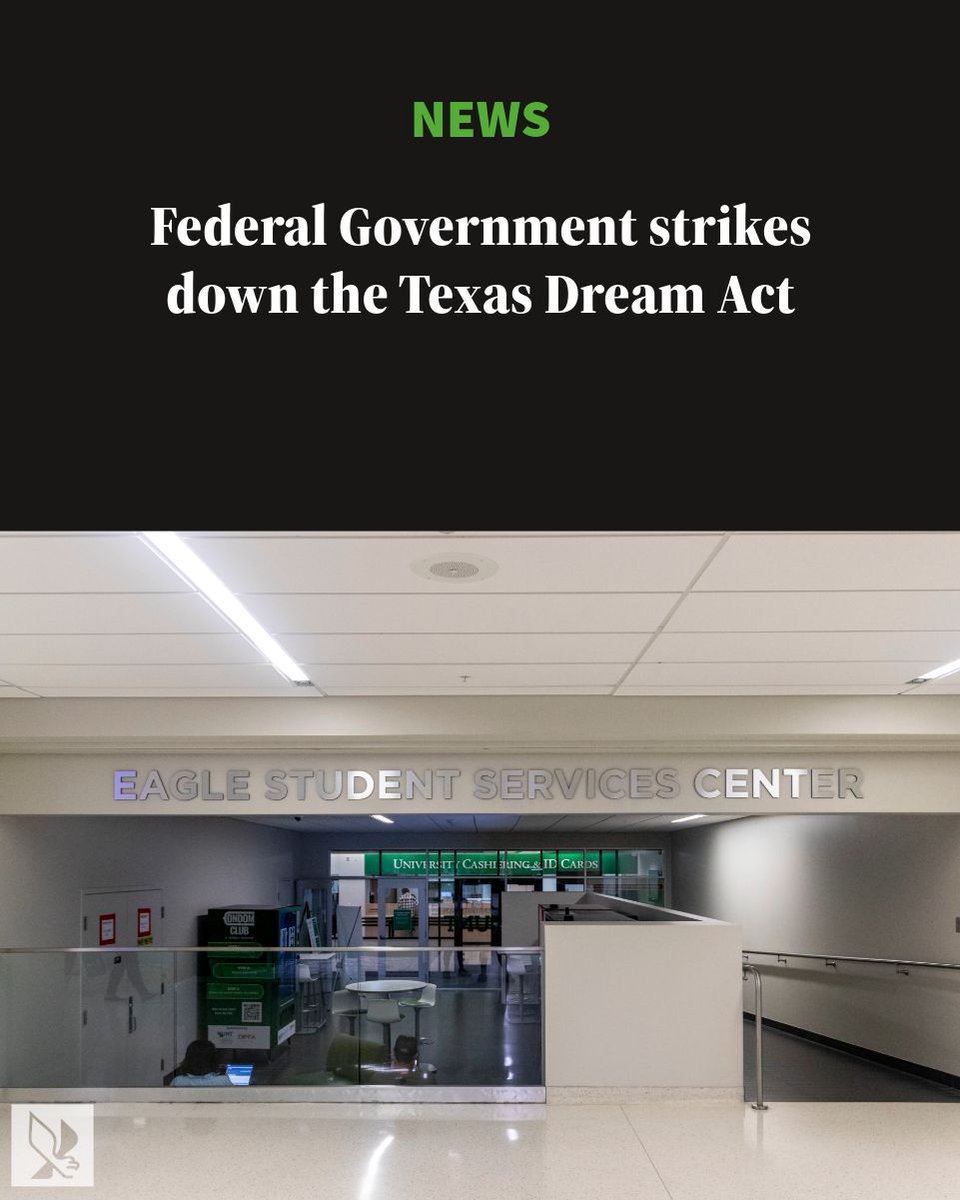North Texas Daily (@ntdaily) on Twitter photo NEWS: Federal Government strikes down the Texas Dream Act
📝: <a href="/scarbi2/">Sophia Carbajal</a>
📸: Aiden Gonzalez
Read more: buff.ly/uddwyEi NEWS: Federal Government strikes down the Texas Dream Act
📝: <a href="/scarbi2/">Sophia Carbajal</a>
📸: Aiden Gonzalez
Read more: buff.ly/uddwyEi