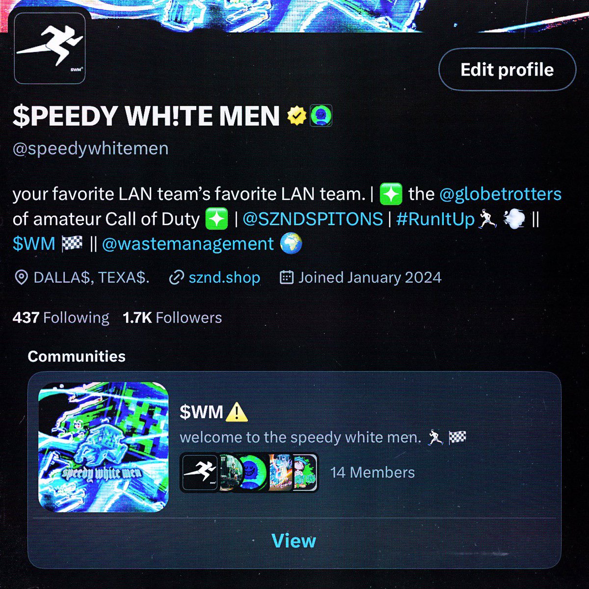 the $WM twitter community is NOW OPEN. 🏃🏻🏁

— JOIN TODAY &amp; $TAY $PEEDY 🛜🛜🛜
