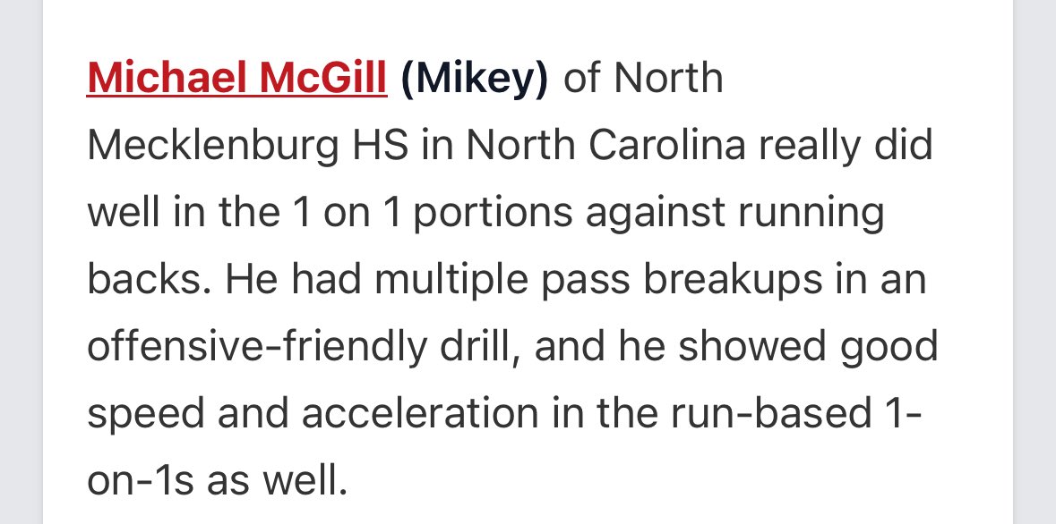 mikey_mcgill's tweet image. Performed good at the Gardner Webb mega camp this past weekend Thankyou for the write up! @PrepRedzoneNC
@pepman704
@CoachVereen
@NorthMeckFB
@CoachBlakeOL