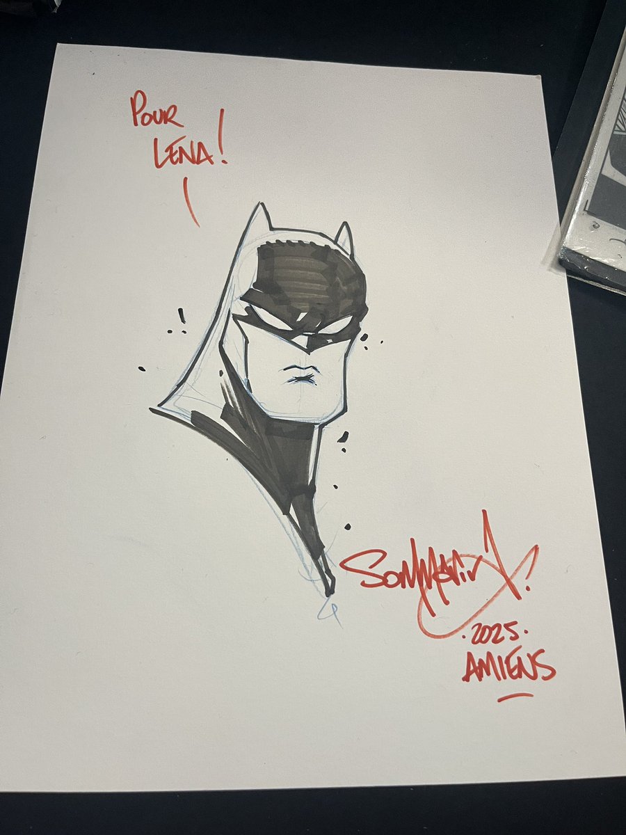JonSommariva's tweet image. Some of the Batman TMNT Adventures remark requests I got in France at the comics festival last week.