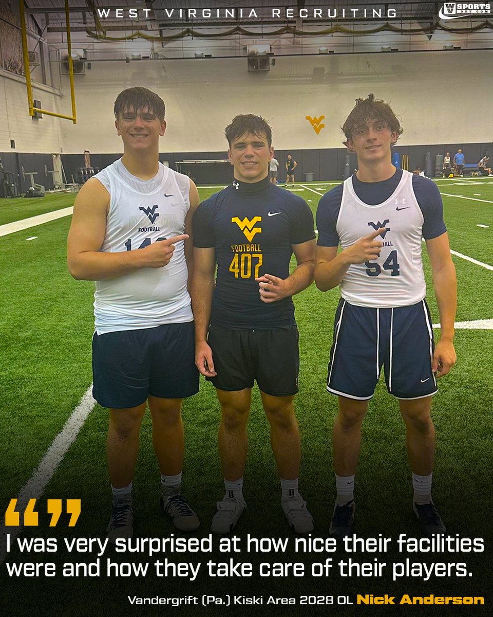 WVSports.com (@wvsportsdotcom) on Twitter photo 2028 OL Nick Anderson impressed at West Virginia’s camp and is now firmly on the #WVU radar. The staff liked his footwork. #HailWV <a href="/Nickanderson_62/">Nick Anderson</a>
Interview 👉 gowvu.us/mgj 2028 OL Nick Anderson impressed at West Virginia’s camp and is now firmly on the #WVU radar. The staff liked his footwork. #HailWV <a href="/Nickanderson_62/">Nick Anderson</a>
Interview 👉 gowvu.us/mgj