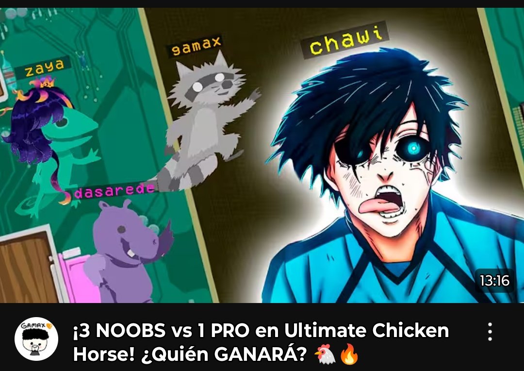 🔥 NUEVO VIDEO 🔥
¡3 NOOBS vs 1 PRO en el caos total de #UltimateChickenHorse! 🐔
Con <a href="/ZayalinHel/">꒰ఎ˚ Zaya | Ring Planet 🪐✨˚₊</a> y <a href="/DAsarede/">Dasarede🕷👁‍🗨 | Araña Virtual | Arcadia Blitz</a> intentamos vencer a <a href="/SrChiwaKat/">SrChiwaKat</a>... y solo uno sobrevive sin traumas 😭

👉 Mira el desastre aquí: youtu.be/uCwAEIaR1Cc?si…
¿#TeamNoobs o #TeamPro?

#GamingLatino #Vtubers