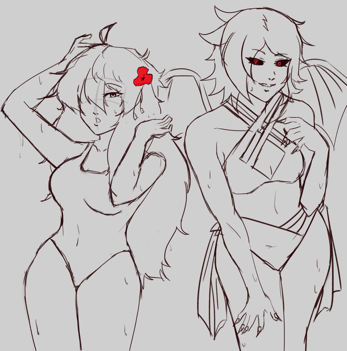 doodle for zay of our ocs in swimsuits☀️