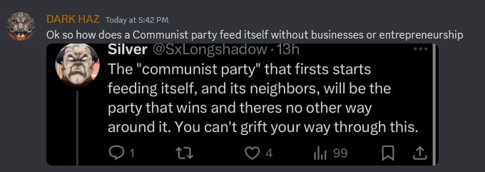 SxLongshadow's tweet image. The ACP goons are angry about food logistics enjoyers. Meanwhile they can't even come up with a real argument against it other than "how will you pay for it" they'll just try to use compatible leftistm as a "gotcha" cuz all they know is weirdo internet arguing.