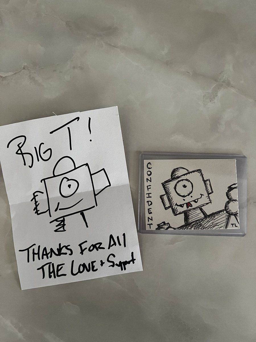 itsteeznow's tweet image. I’ve been wanting a @T1MLivingston sketch card since the day I seen them. Today mine finally showed up in the mail.
Thanks @T1MLivingston @veefriends @garyvee
