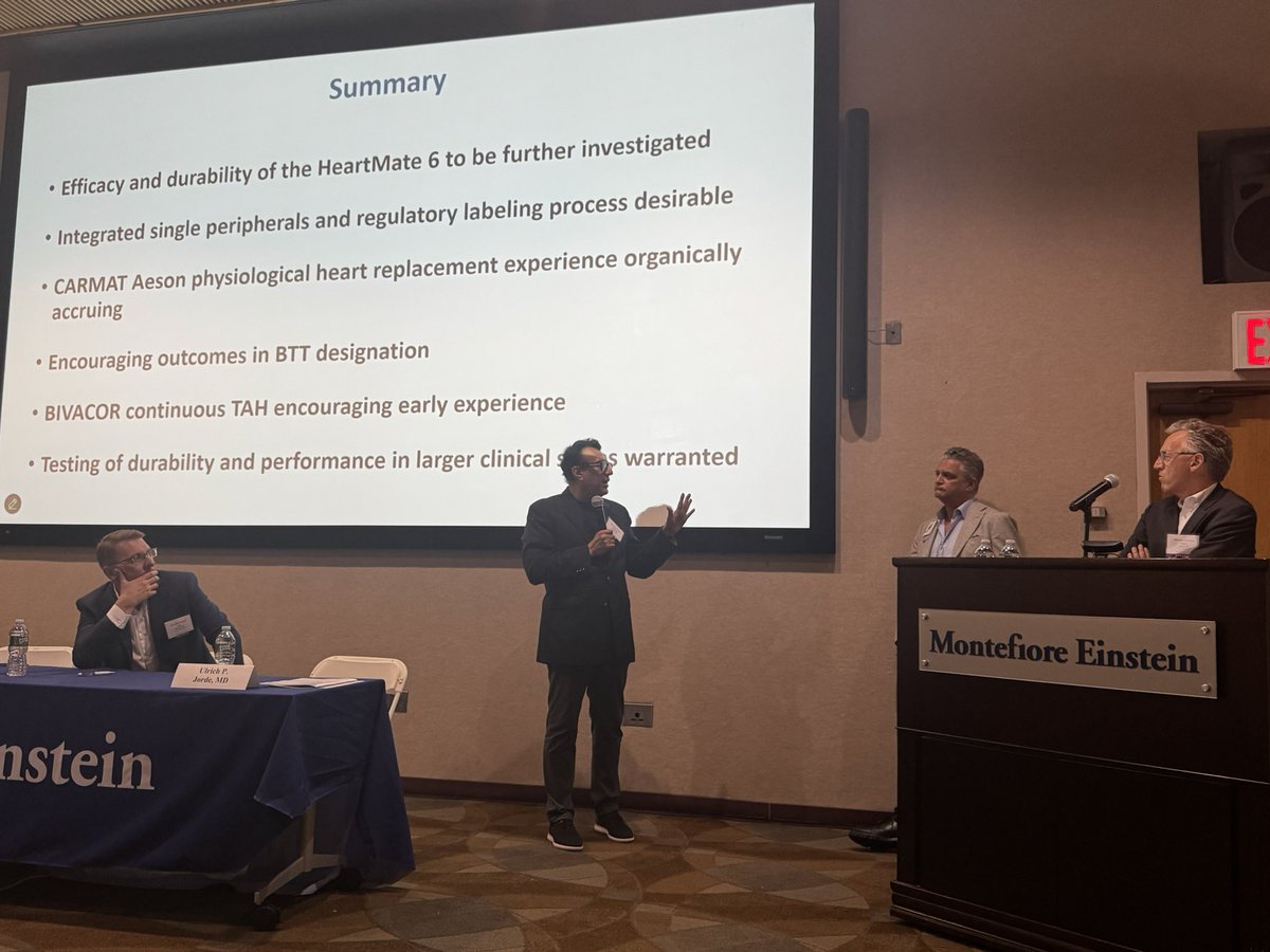 Ulrich Jorde (@ulrichjordemd) on Twitter photo 🎙️Great discussion on Total Artificial 🫀 happening right now at #MonteHeart2025
<a href="/netuka_ivan/">Ivan Netuka</a> <a href="/MonteHeart/">Montefiore Heart</a> <a href="/MontefioreCTS/">Montefiore Cardiothoracic Surgery Residency</a> 🎙️Great discussion on Total Artificial 🫀 happening right now at #MonteHeart2025
<a href="/netuka_ivan/">Ivan Netuka</a> <a href="/MonteHeart/">Montefiore Heart</a> <a href="/MontefioreCTS/">Montefiore Cardiothoracic Surgery Residency</a>