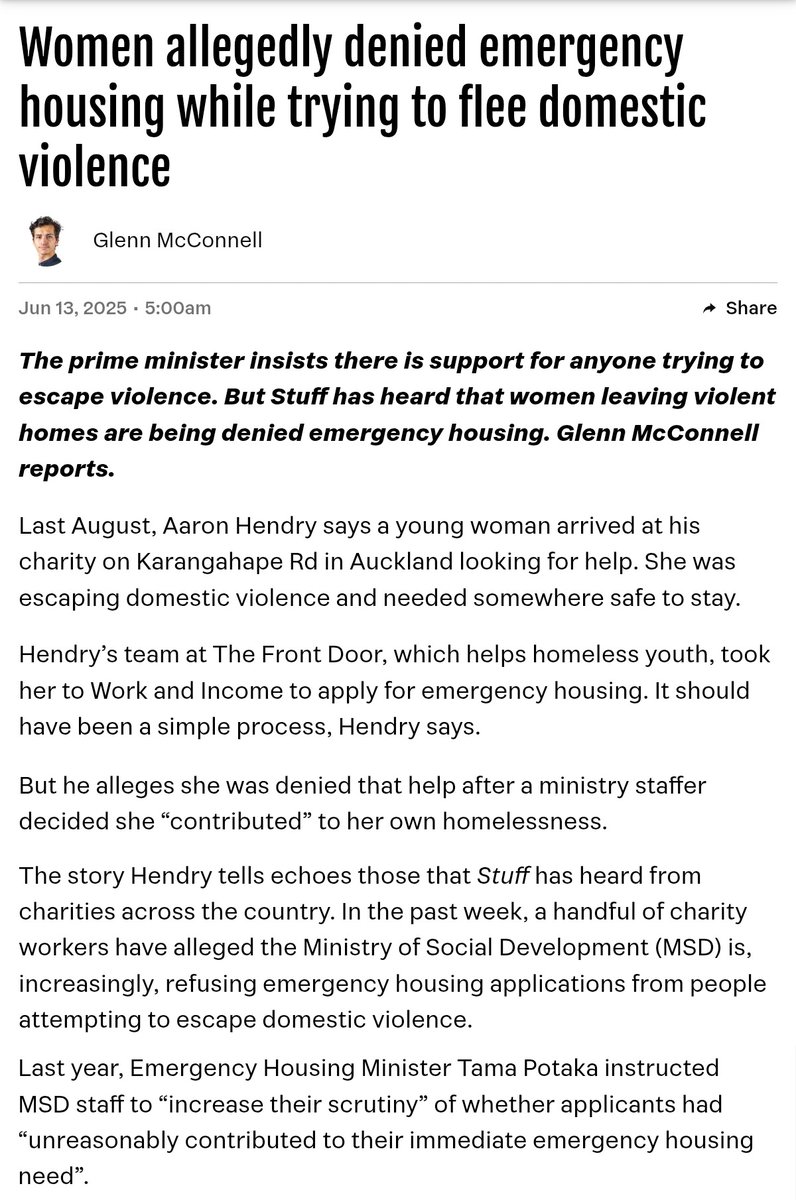 What I'd just say to you is, yes there's a lot of bottomfeeding victims of domestic violence having to live on the street under my Coalition, but landlords tell us the savings are worth it.
#LyinLuxon #WorstPMEver #CoalitionOfCruelty #nzpol

stuff.co.nz/politics/36072…