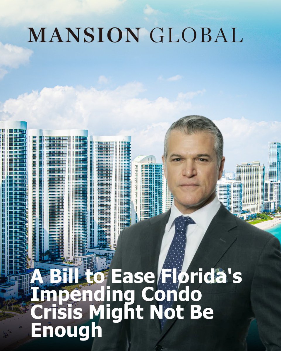 What if legislative relief isn’t enough to fix a structural crisis? 🏗️

Joe Hernandez of <a href="/BilzinLaw/">Bilzin Sumberg</a> tells <a href="/MansionGlobal/">Mansion Global</a> why Florida’s condo reform bill may still fall short - and what’s needed to truly protect owners.

🔗: bit.ly/45PVCw4