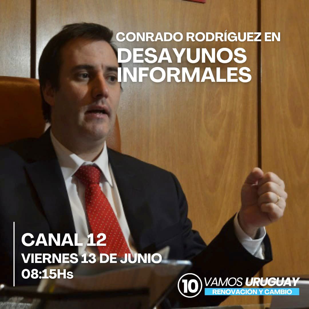 📺 Mañana el diputado <a href="/ConradoRodUy/">Conrado Rodríguez</a> en Desayunos Informales por Canal 12 a las 08:15hs!