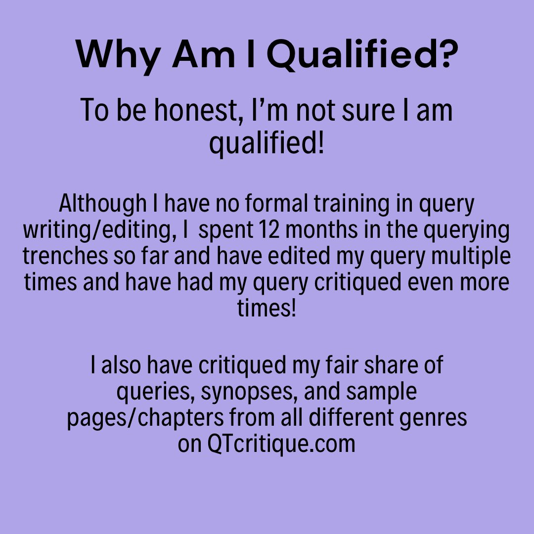amsunshine_'s tweet photo. It’s that time again!
Your girl is having a hard time financially and offering query critiques for $10 each! If your query is missing something but you’re not sure what and you want specific feedback, look no further! 😊
#WritingCommunity #amquerying #querycritique https://t.co/MSUFiGQelg