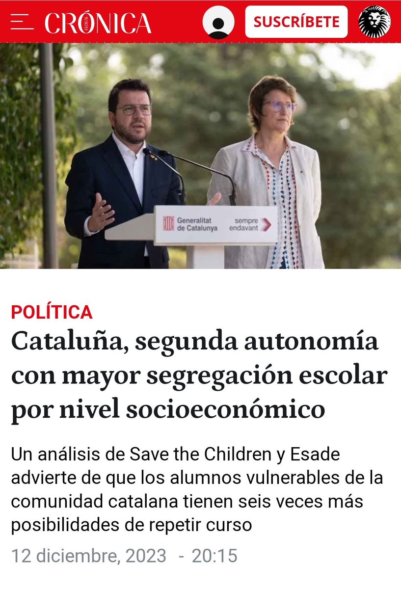 Defensar
l'escola #concertada,
als PaïsosCatalans,
és defensar la
☠️#SegregacióEscolar☠️.