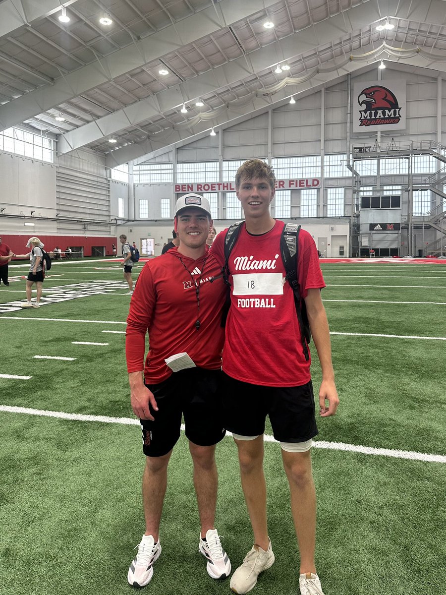 Edward Oakley (2027) (@edward_oakley27) on Twitter photo Had a great time at <a href="/MiamiOHFootball/">Miami Football</a> this morning! Made the finals in BOTH Fg and Punt competitions. Hit field goals back to 52 yds to make the Fg Finals, and hit a 55 yard 4.95 sec punt to make the Punt finals. Thank you <a href="/aylward_johnny/">Johnny Aylward</a> for the invite and can’t wait to get back! Had a great time at <a href="/MiamiOHFootball/">Miami Football</a> this morning! Made the finals in BOTH Fg and Punt competitions. Hit field goals back to 52 yds to make the Fg Finals, and hit a 55 yard 4.95 sec punt to make the Punt finals. Thank you <a href="/aylward_johnny/">Johnny Aylward</a> for the invite and can’t wait to get back!