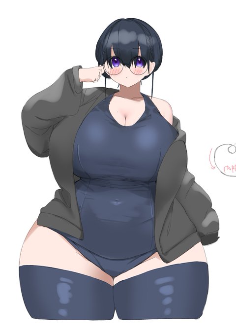 スク水こんのちゃんのらくがき 