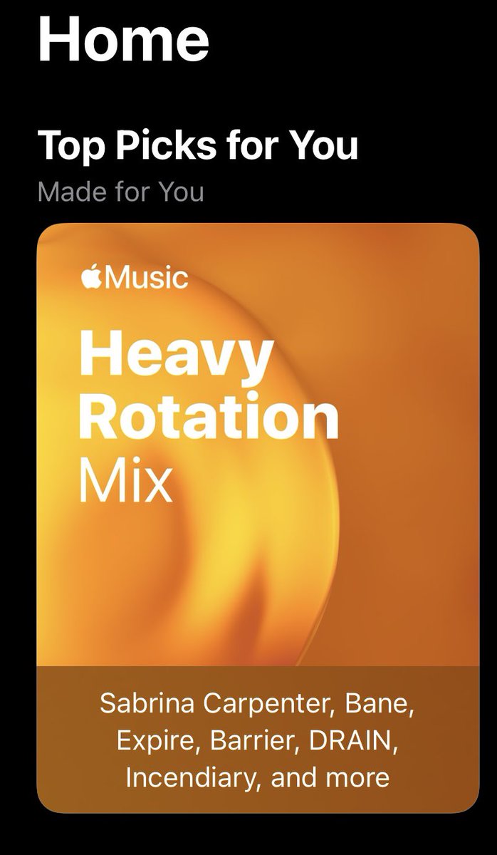 King__Satan's tweet photo. Apple Music knows me so well 🥰 https://t.co/KOps27358d