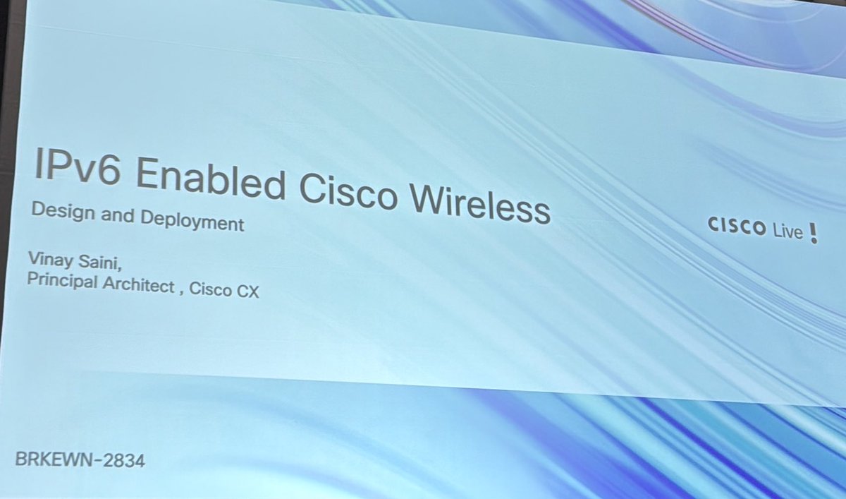 I heard that IPv6 will have its breakthrough next year. Let’s see what this is … 🤔😄#CiscoLive