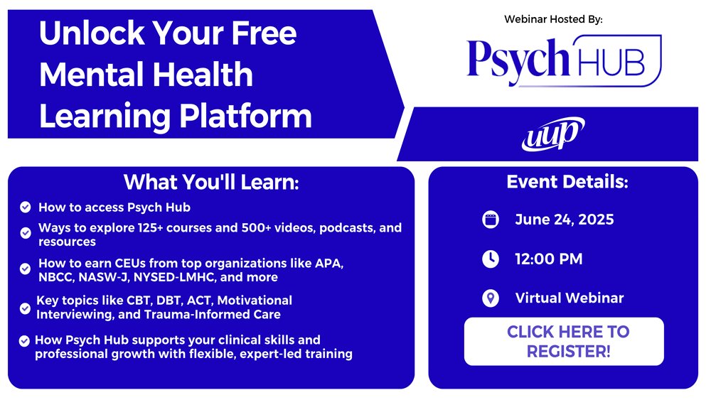 Join UUP on June 24 at 12 pm to learn more about Psych Hub and the resources available.

Register here: forms.gle/LYw8Z2U33J7hSH…