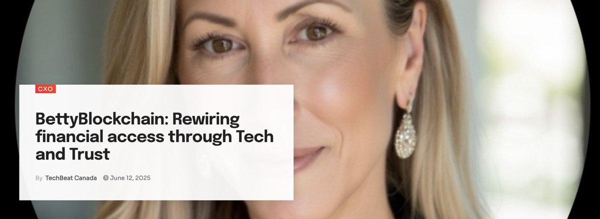 Every founder has a moment, not when the business started, but when the mission became clear. Thanks to Techbeat Canada for this feature! techbeat.ca/cxo/bettyblock…