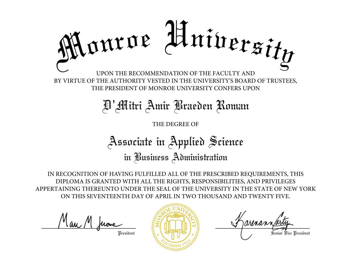 _dmitriroman's tweet image. Graduation 🎓✅ AA in hand