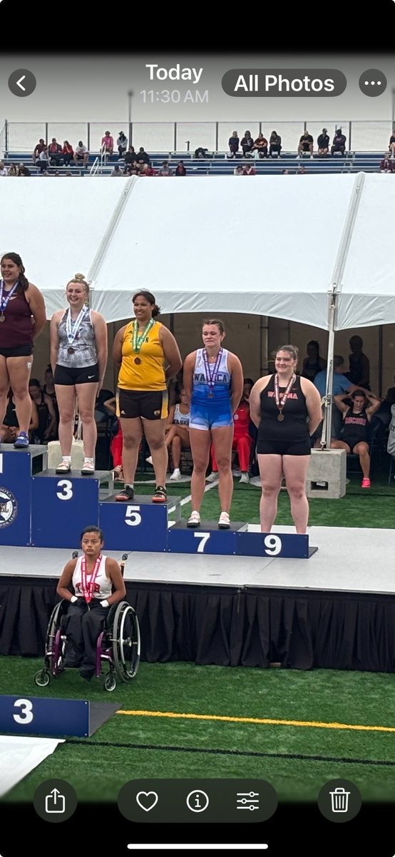 Congrats to Kalea on her 2nd state medal in the shot put and a tremendous HS track career!