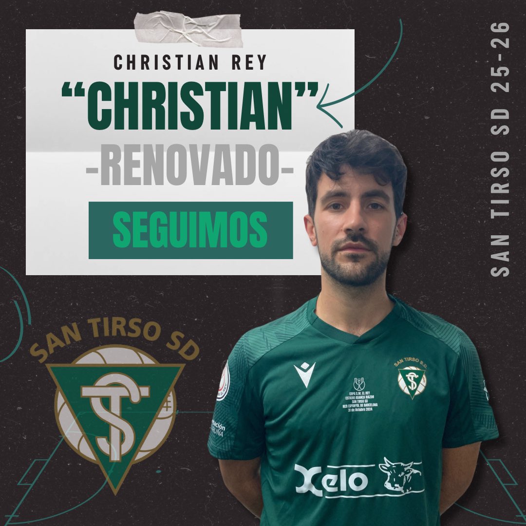 PRIMEIRO EQUIPO | 25/26

✔️RENOVACIONS

🤝 Primeiras duas renovacions no Primeiro Equipo para a tempada 25/26 na Preferente Galega.

✅ Iván Rellán
✅ Christian Rey

#unsentimentoquelalexadende1940