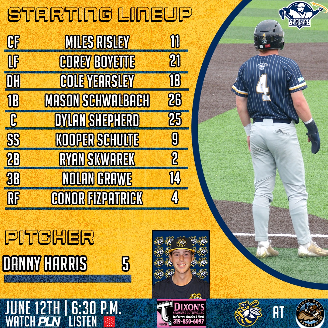 BurlingtonBees's tweet photo. Away Card, presented by Dixon's Seamless Gutters! https://t.co/DEmbgQOkFp