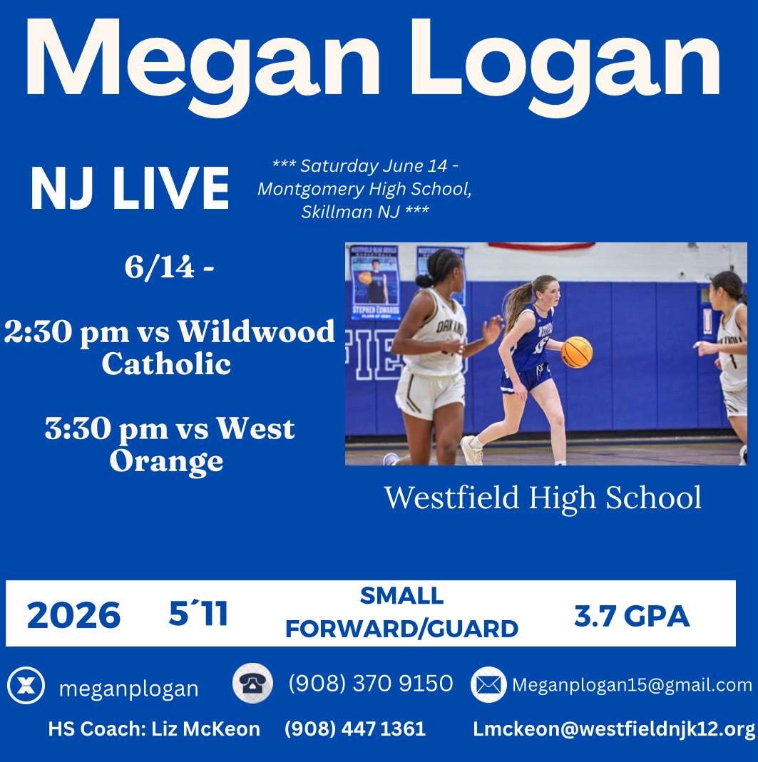 Here is my schedule for NJ LIVE! <a href="/CoachMcKeonWHS/">Liz McKeon</a>