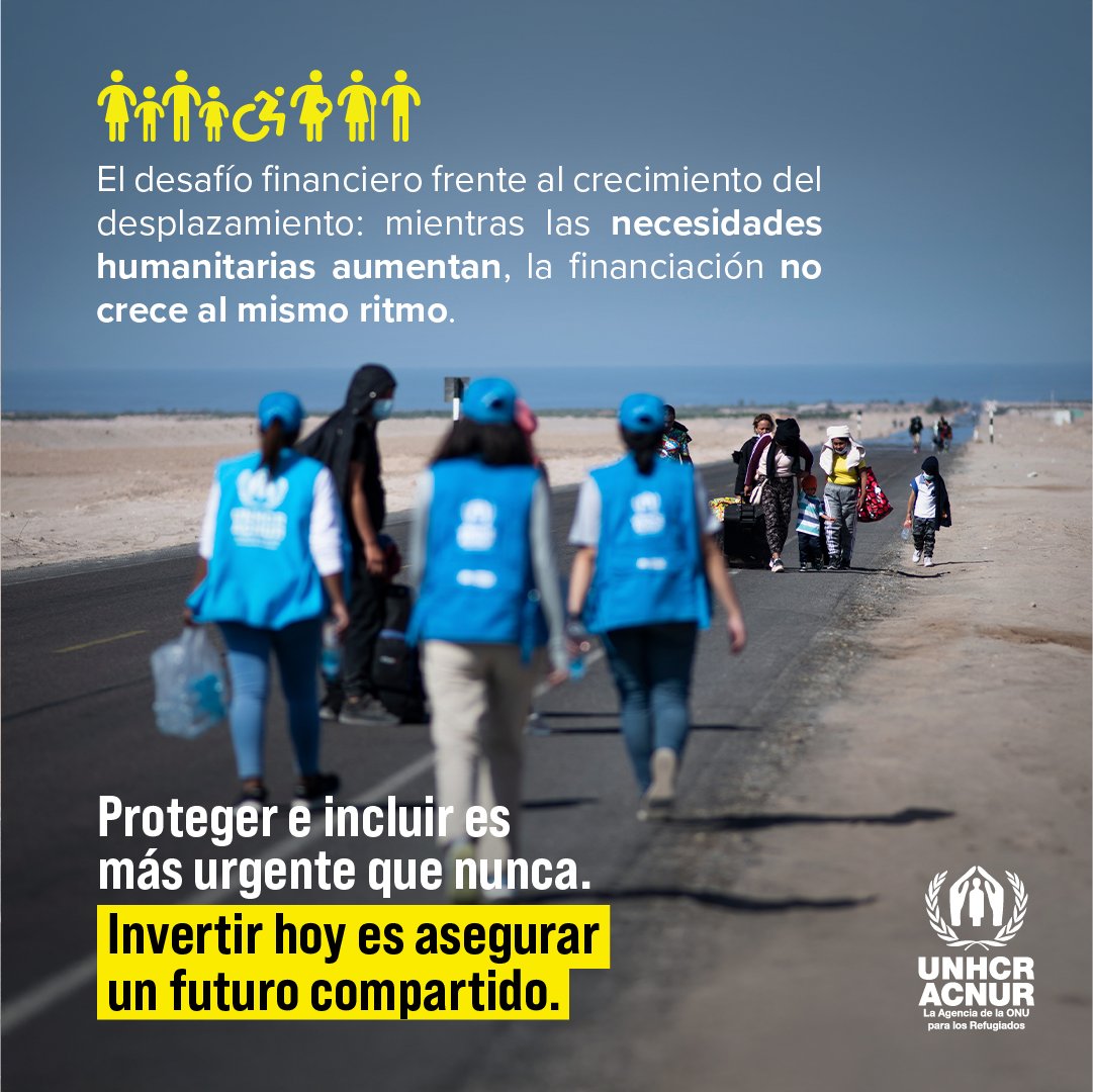 ACNURPeru's tweet image. Más de 122 millones de personas están desplazadas por la fuerza.
En las Américas, son 21.9 millones.
Perú sigue siendo un país clave de acogida.
Pero la financiación humanitaria no alcanza.
unhcr.org/global-trends

#ACNUR #Refugiados #TendenciasGlobales #DíaDelRefugiado