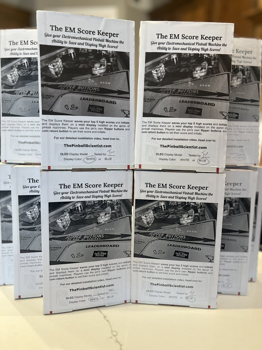 ThePinScientist's tweet image. EM Score Keeper Mods are back in stock! 

Let your Electromechanical Pinball Machine save your High Scores directly to the game! 🤘

#PinballMods #Pinball #PinballRestoration #pinballlife #pinballwizard #PinballMachine #HighScore