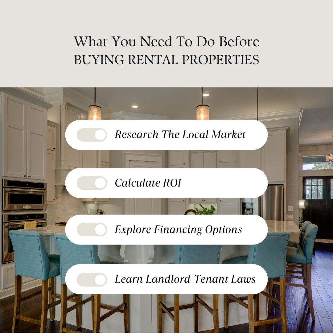 Thinking about real estate investing? 🏡💸 
Start by researching local markets, crunching the numbers (ROI, expenses, rent), and learning about financing options. Don’t forget to brush up on landlord laws + risks. With planning, rentals can build serious wealth!