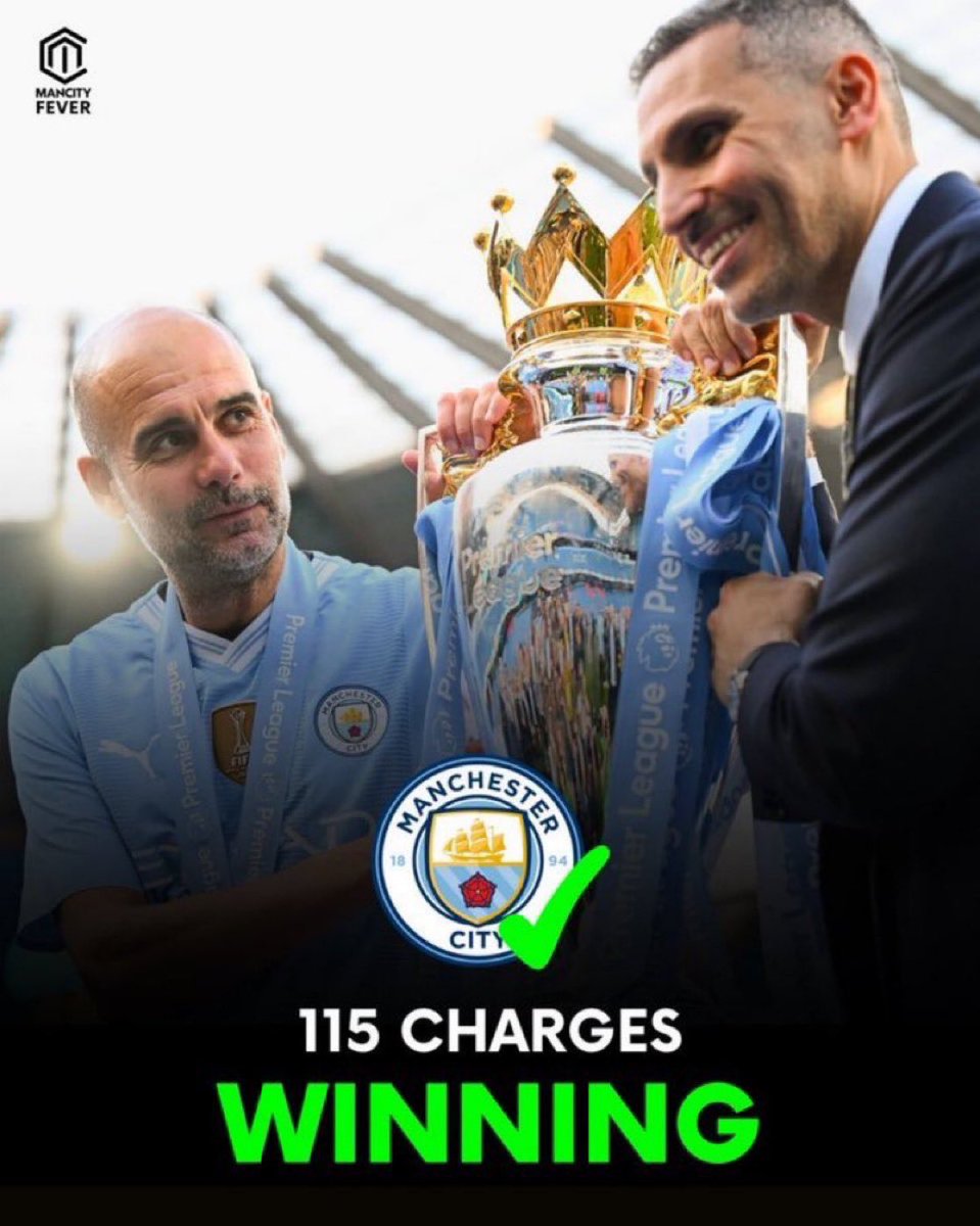 115 CHARGES

THREAD 🧵 1 / 17

Tired of people chatting shit on the TL, so I made this.

“Things are worse for Man City than you think” 🤡 

Let’s actually talk about the 115 charges, what they really are &amp; what rivals are getting wrong.

No im not a lawyer, I just have a brain.