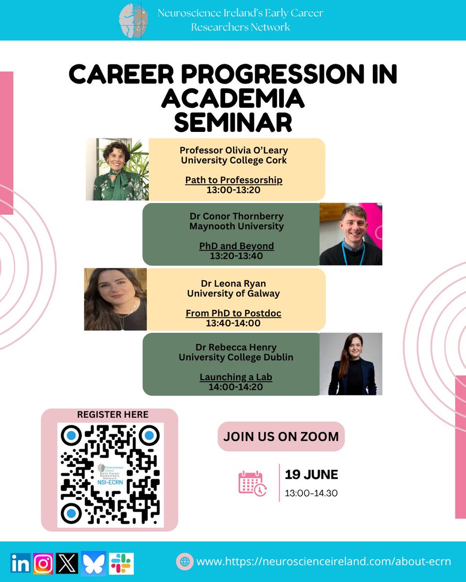 🔊 Join us on Thursday, June 19th at 1PM (Zoom) for our Career Progression in Academia seminar! 🎓
Hear real advice from researchers at every career stage—from PhD to professor. Perfect for early career researchers!

🔗Registration and Zoom link: 
linktr.ee/nsi.ecrn?fbcli…