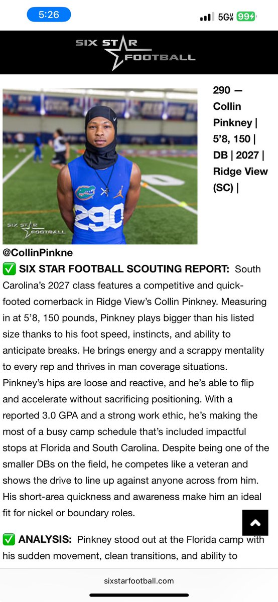 Collin Pinkney.. (@collinpinkne) on Twitter photo I wanna say thank you to
<a href="/sixstarfootball/">Six Star Football | PLUS+</a> for writing the article about me man really appreciate it๐โค๏ธ.
#AGTG <a href="/Coach_AcWhaley/">A.C. Whaley</a> <a href="/Rivals/">Rivals</a> <a href="/PrepRedzone/">Prep Redzone ๐</a> <a href="/UANextFootball/">All-America Game</a> <a href="/DeeMaggitt/">The DB Network</a> <a href="/CoachDae1/">Dae'one Wilkins</a> I wanna say thank you to
<a href="/sixstarfootball/">Six Star Football | PLUS+</a> for writing the article about me man really appreciate it๐โค๏ธ.
#AGTG <a href="/Coach_AcWhaley/">A.C. Whaley</a> <a href="/Rivals/">Rivals</a> <a href="/PrepRedzone/">Prep Redzone ๐</a> <a href="/UANextFootball/">All-America Game</a> <a href="/DeeMaggitt/">The DB Network</a> <a href="/CoachDae1/">Dae'one Wilkins</a>