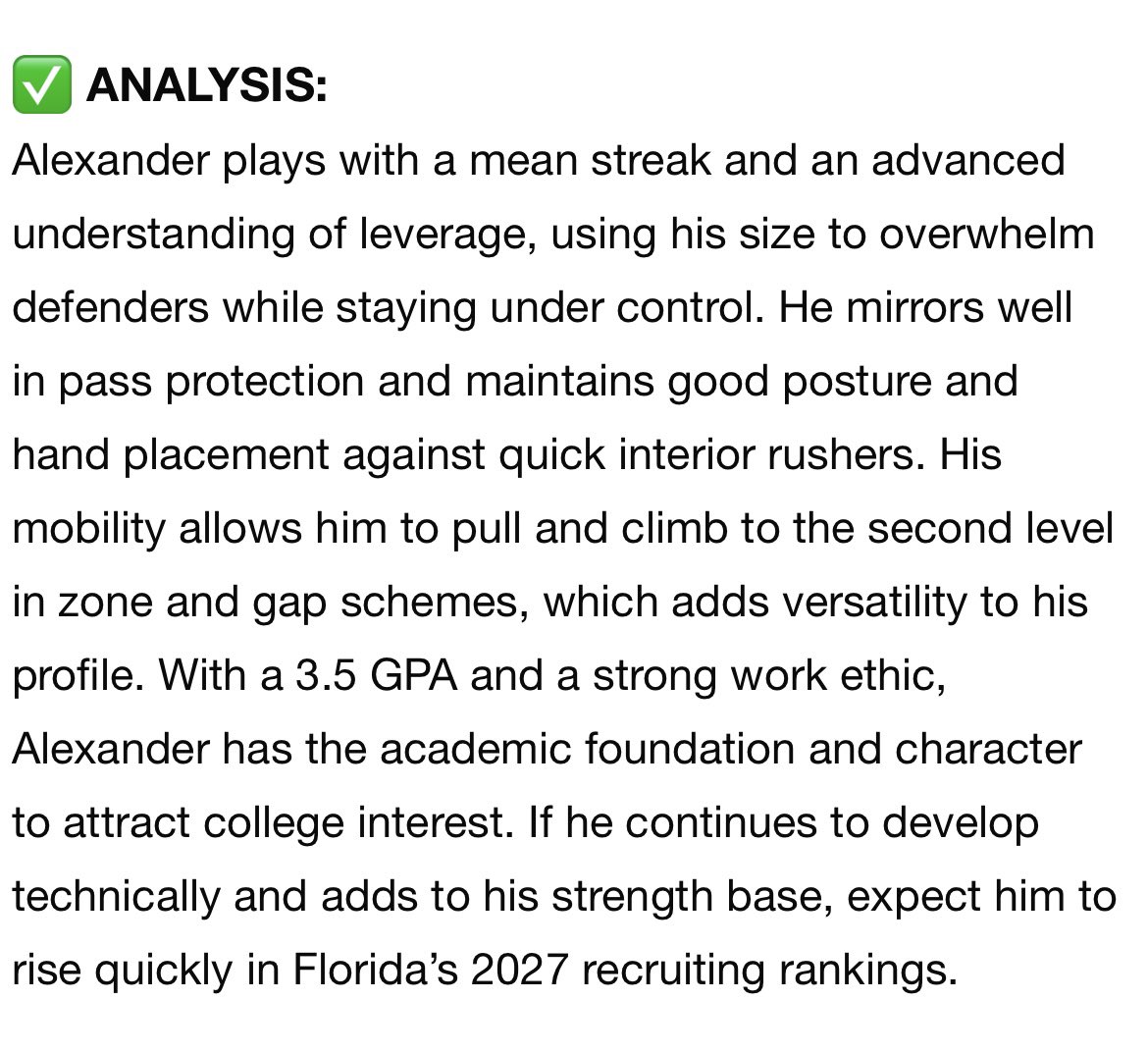 Thank you <a href="/sixstarfootball/">Six Star Football | PLUS+</a> for the write up.