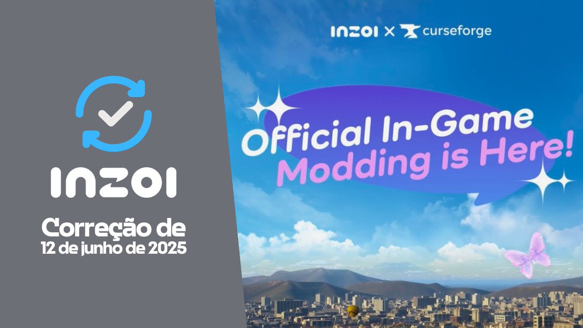 elvisplaylive's tweet photo. InZOI: Atualização de 12/06/2025!
A nova atualização traz o inZOI ModKit e mais de 200 itens inéditos, aumentando muito as possibilidades de personalização.
🔗 https://t.co/2BHU1sY1gA
#InZOI #Atualização #patch #ModKit