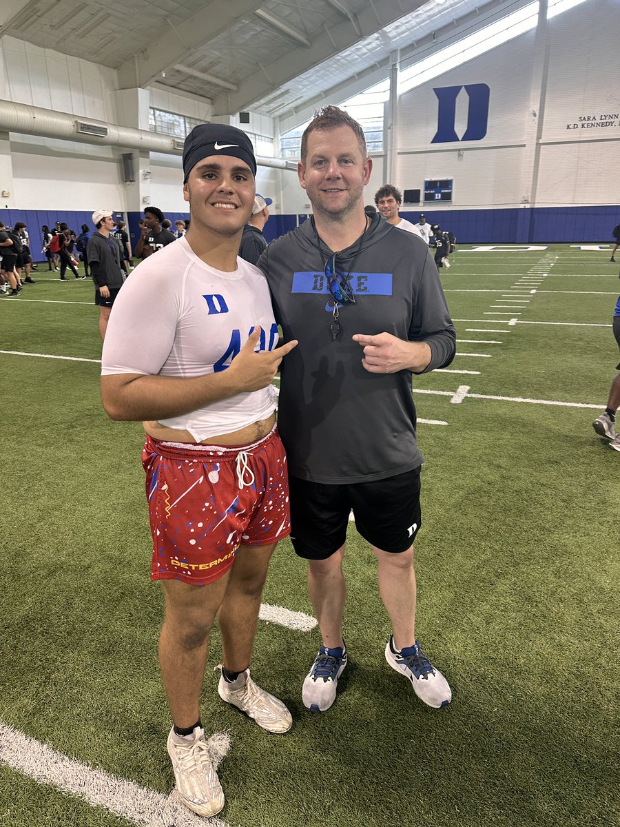Andres Delgado (@andresdelg52) on Twitter photo Wanna thank <a href="/DukeFOOTBALL/">Duke Football</a> for an amazing camp today. Special thanks to <a href="/Coach_Bower/">Coach Harland Bower</a>, <a href="/CoachAlexDevine/">Alex Devine</a>, <a href="/CoachPatke/">Jonathan Patke</a>, and <a href="/GinfanteMT/">Gabe Infante</a> for teaching me and coaching me up. Learned a lot today. Wanna thank <a href="/DukeFOOTBALL/">Duke Football</a> for an amazing camp today. Special thanks to <a href="/Coach_Bower/">Coach Harland Bower</a>, <a href="/CoachAlexDevine/">Alex Devine</a>, <a href="/CoachPatke/">Jonathan Patke</a>, and <a href="/GinfanteMT/">Gabe Infante</a> for teaching me and coaching me up. Learned a lot today.